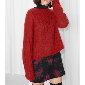 Other stories red mohair and wool knit